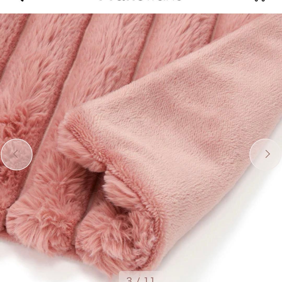 Francfrancヒーター付きブランケットピンク