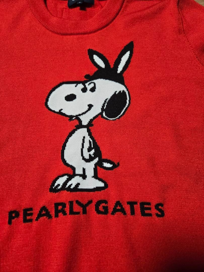 ❣️美品❣️パーリーゲイツPEARLY GATESスヌーピーコラボニットセーター