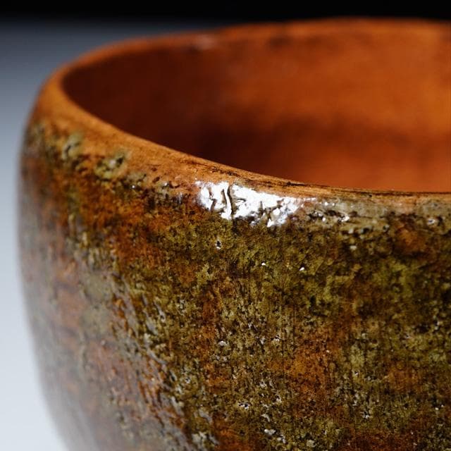 大樋年朗　飴釉茶碗　共箱　茶道具　大樋長左衛門　金沢　抹茶碗