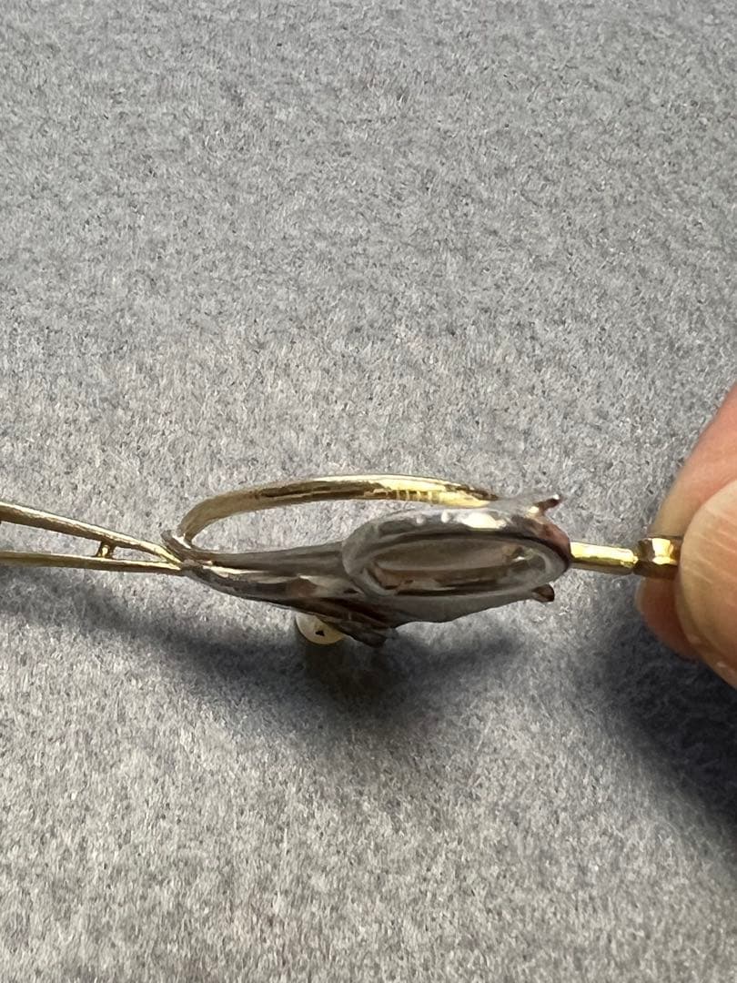 手作り一点物ペンダントトップ K18. シルバー.アメジスト エメラルド.パール