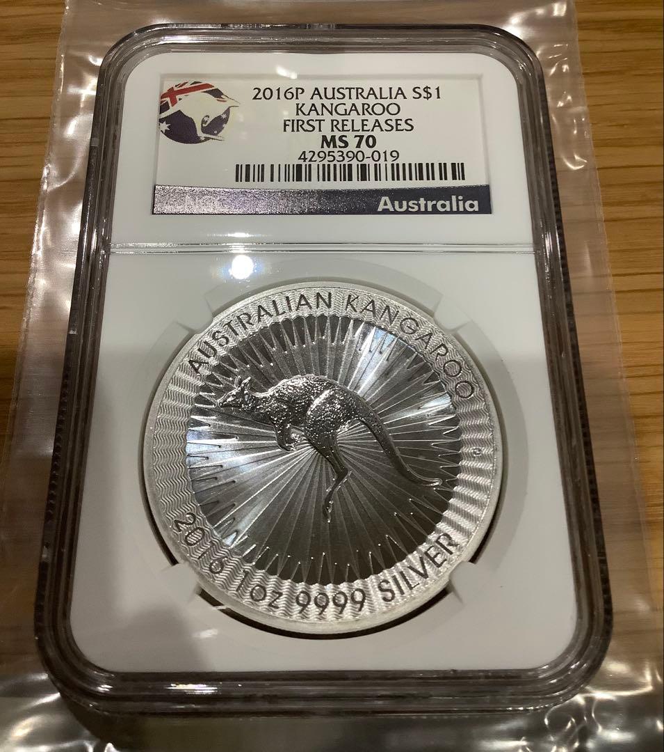 【最高鑑定】 2016年 オーストラリア カンガルー 銀貨 MS70 FR