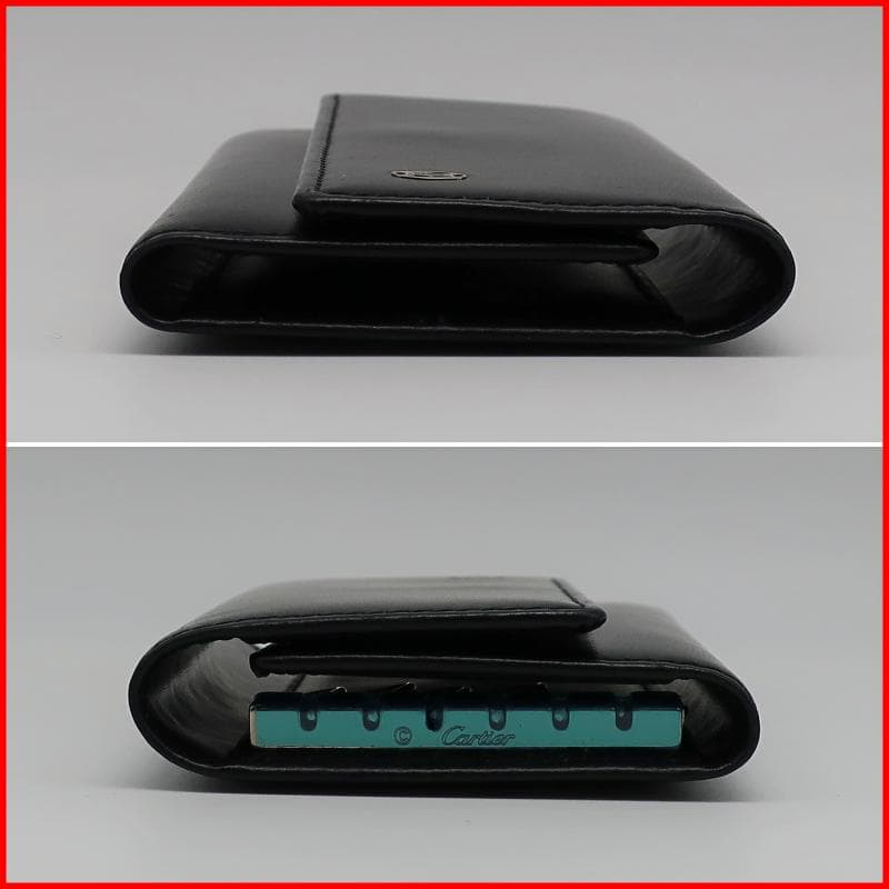 正規品 カルティエ Cartier キーケース 6連 黒 レザー C2金具 美品