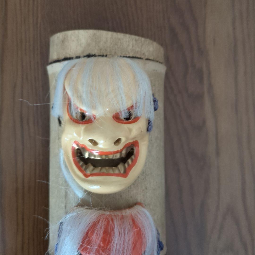 鬼太鼓の面（オンデコの面）新潟県佐渡陶芸館　サイン入り　昭和レトロ激レア希少品