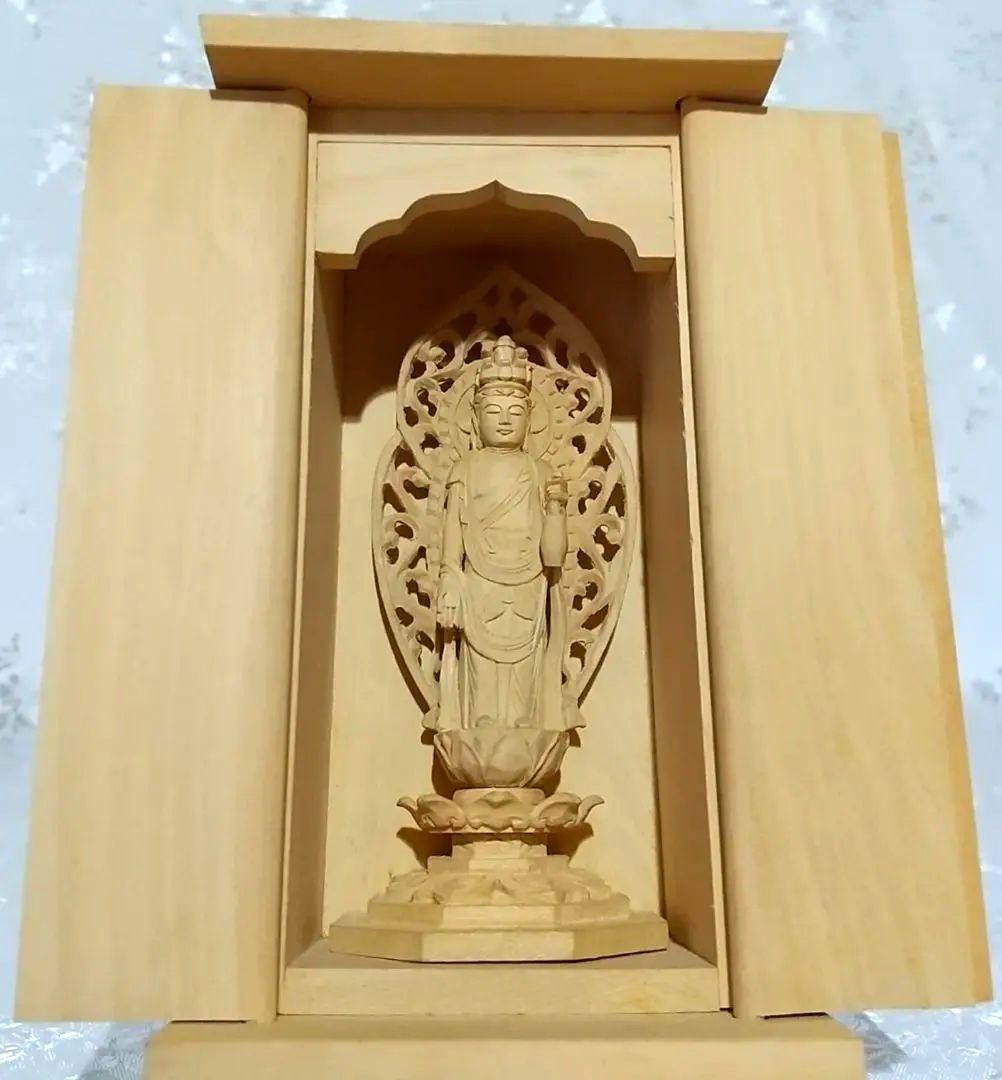 十一面観音菩薩像【極小】#406 厨子入り 木彫 仏像
