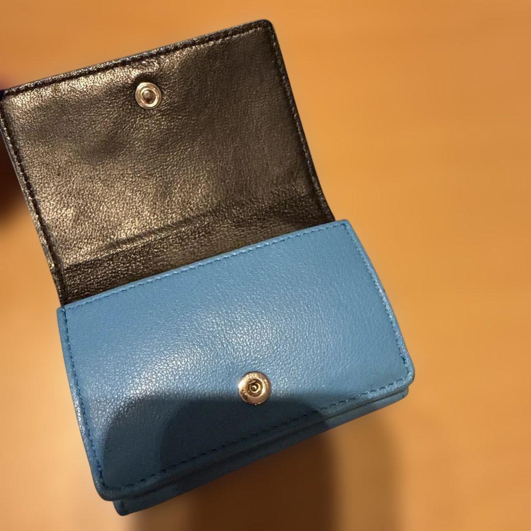BALENCIAGA 三つ折り財布 青