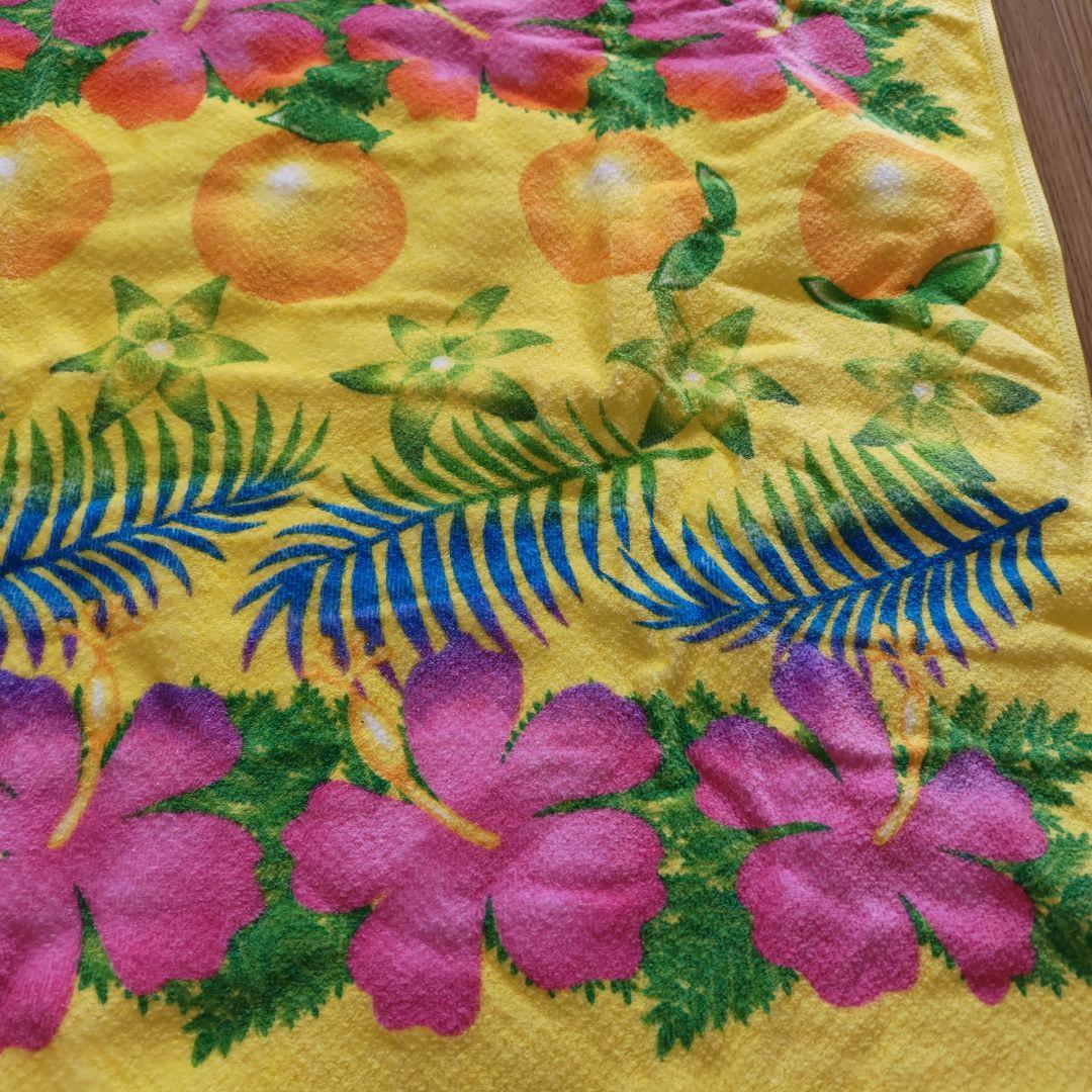 トロピカル　キティ　ハローキティ　バスタオル　平成レトロ　ハイビスカス　希少