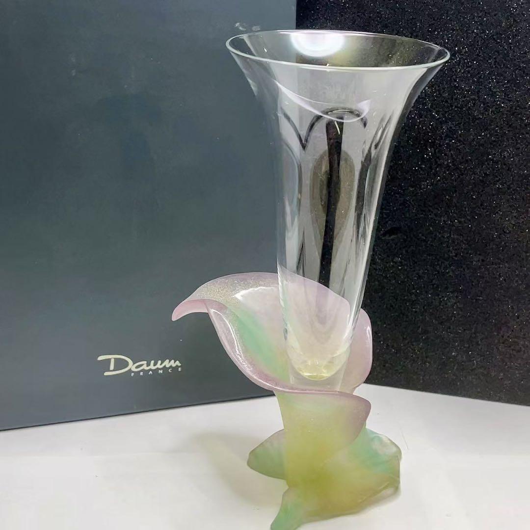 Daum France ドームフランス クリスタル ガラス　フラワー 花瓶