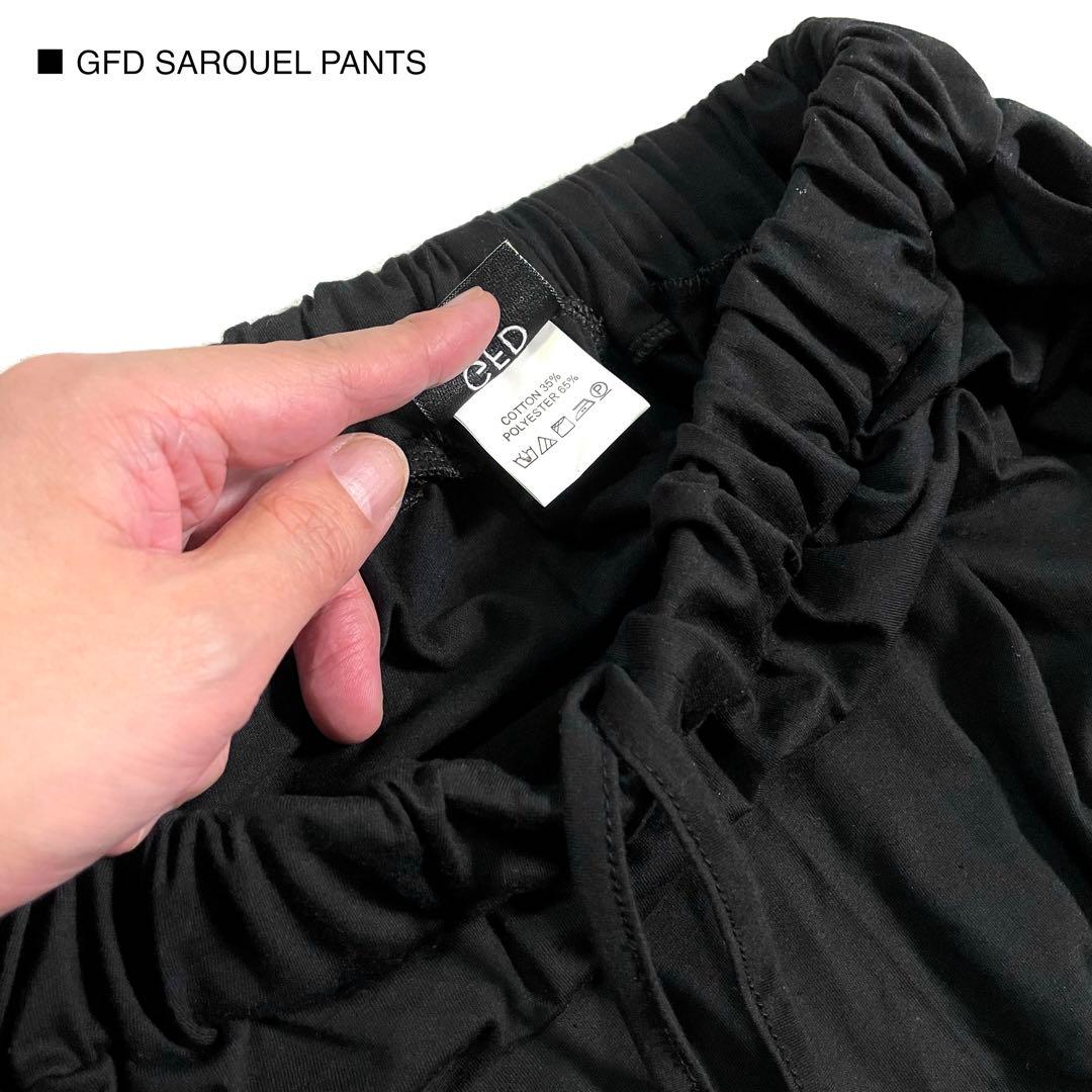 GFD ブラック サルエルパンツ ショートパンツ ハーフパンツ ジョガーパンツ