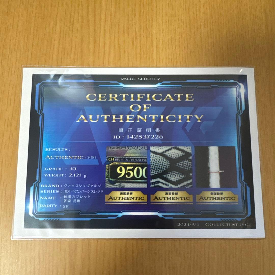 WSヘブバン戦場のフレット茅森 月歌SPサインGM10＆ぬいぐるみ（月歌）セット