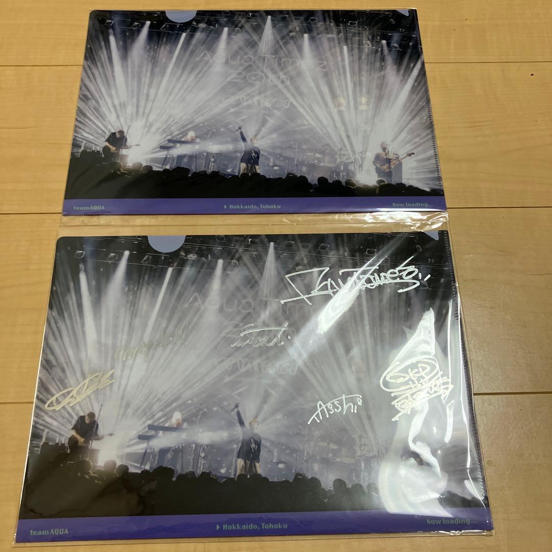 ぽ*ん様 Aqua Timez サイン入りライブクリアファイル2枚セット