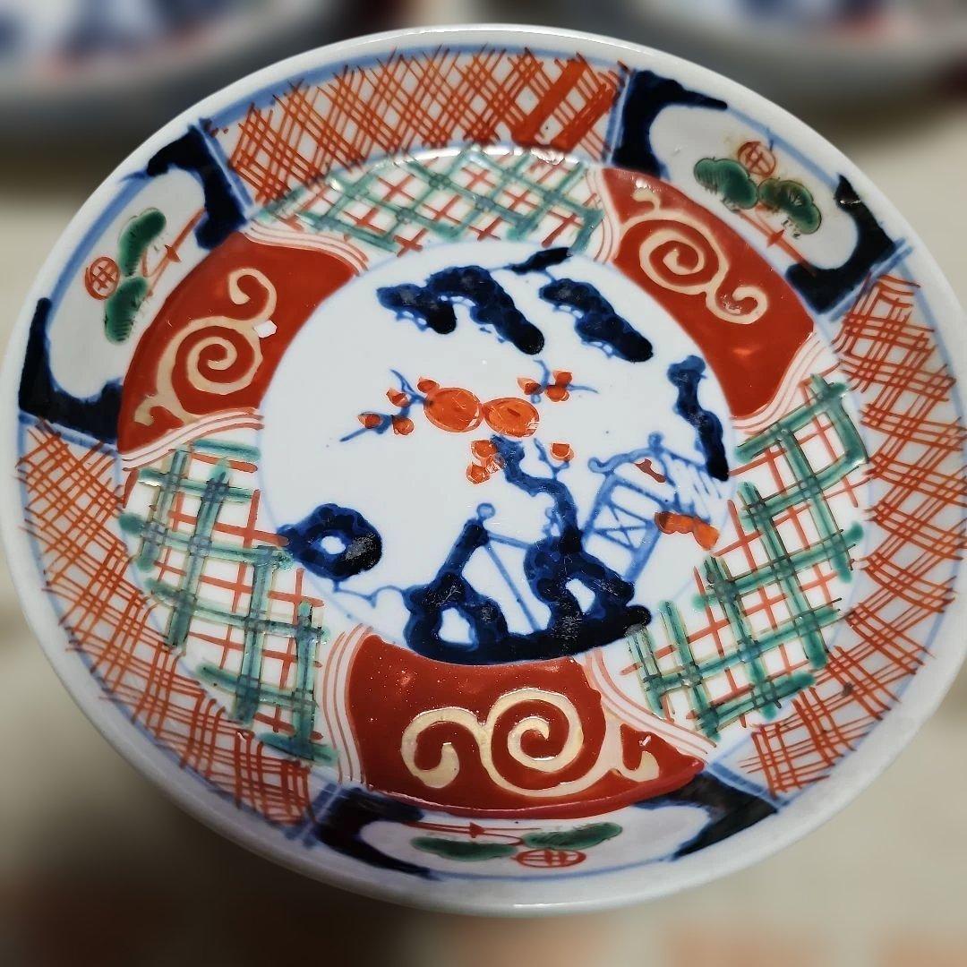 古伊万里　赤絵　なます皿　3枚