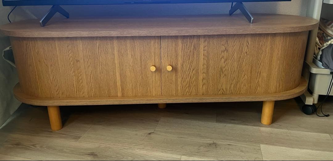 poproom 蛇腹ウッドテレビボード