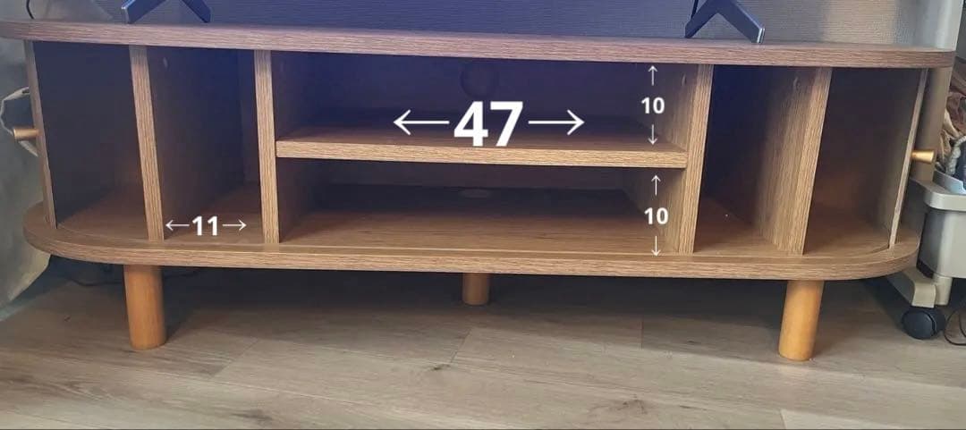 poproom 蛇腹ウッドテレビボード