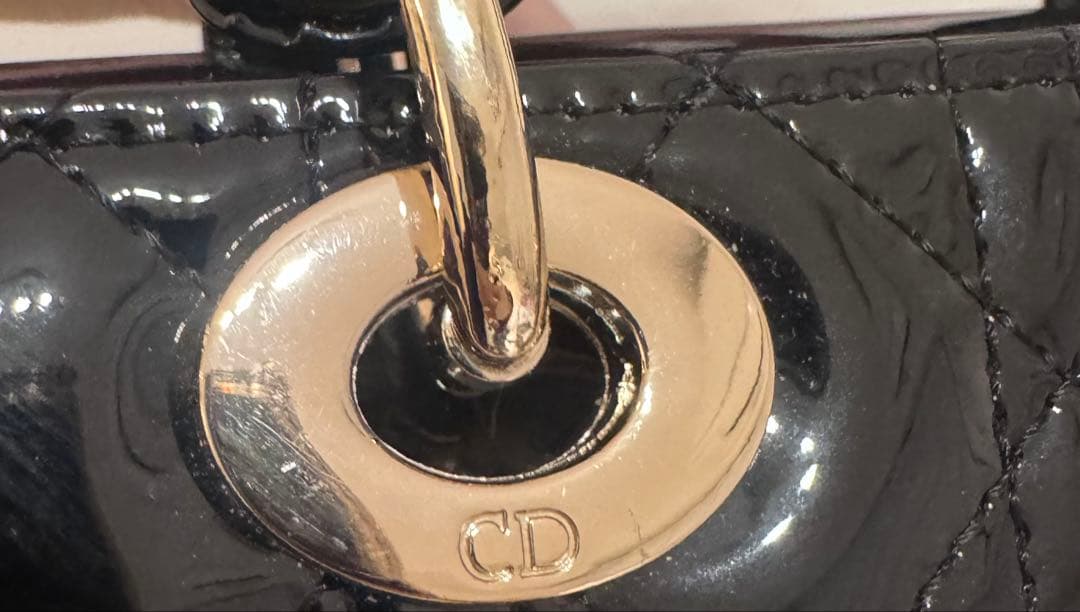 Dior ブラック キルティング ハンドバッグ