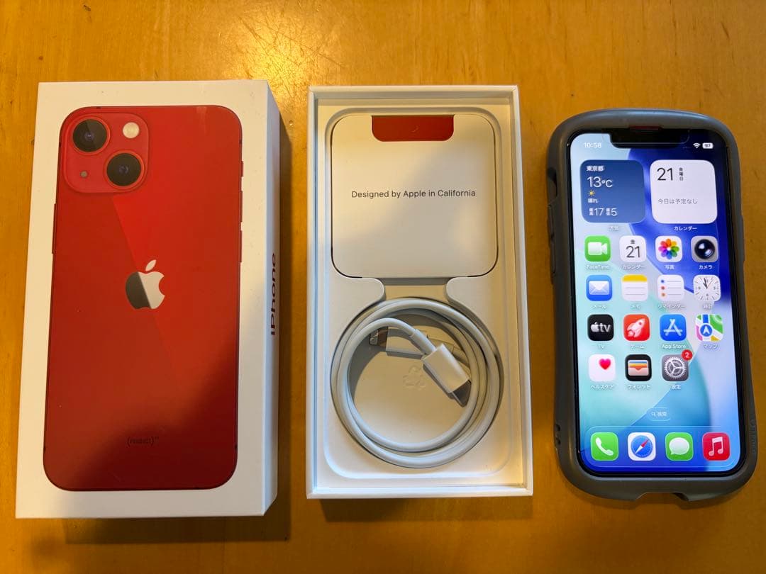 Apple iPhone 13 mini RED 本体 美品 SIMフリー