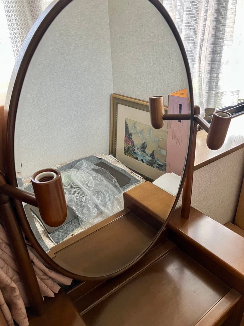 鏡台　ドレッサー　ミラー　嫁入り道具　ヴィンテージ　アンティーク　昭和レトロ