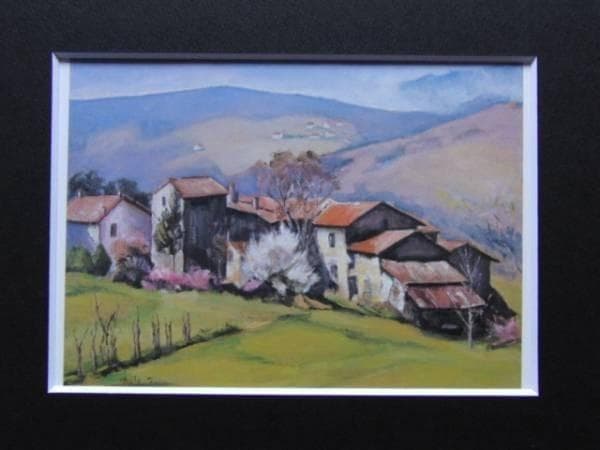 武井美樹、トスカーナの農家、希少画集画、新品高級額、額装付、状態良好