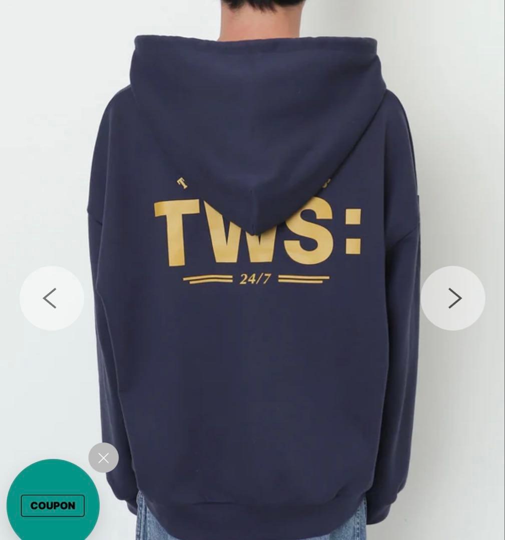 WEGO TWS　グラフィックZIPパーカー　ネイビーM