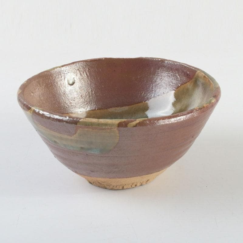 茶道具　虎山窯　鈴木青々作　鉄釉　茶碗　共箱　C　9483