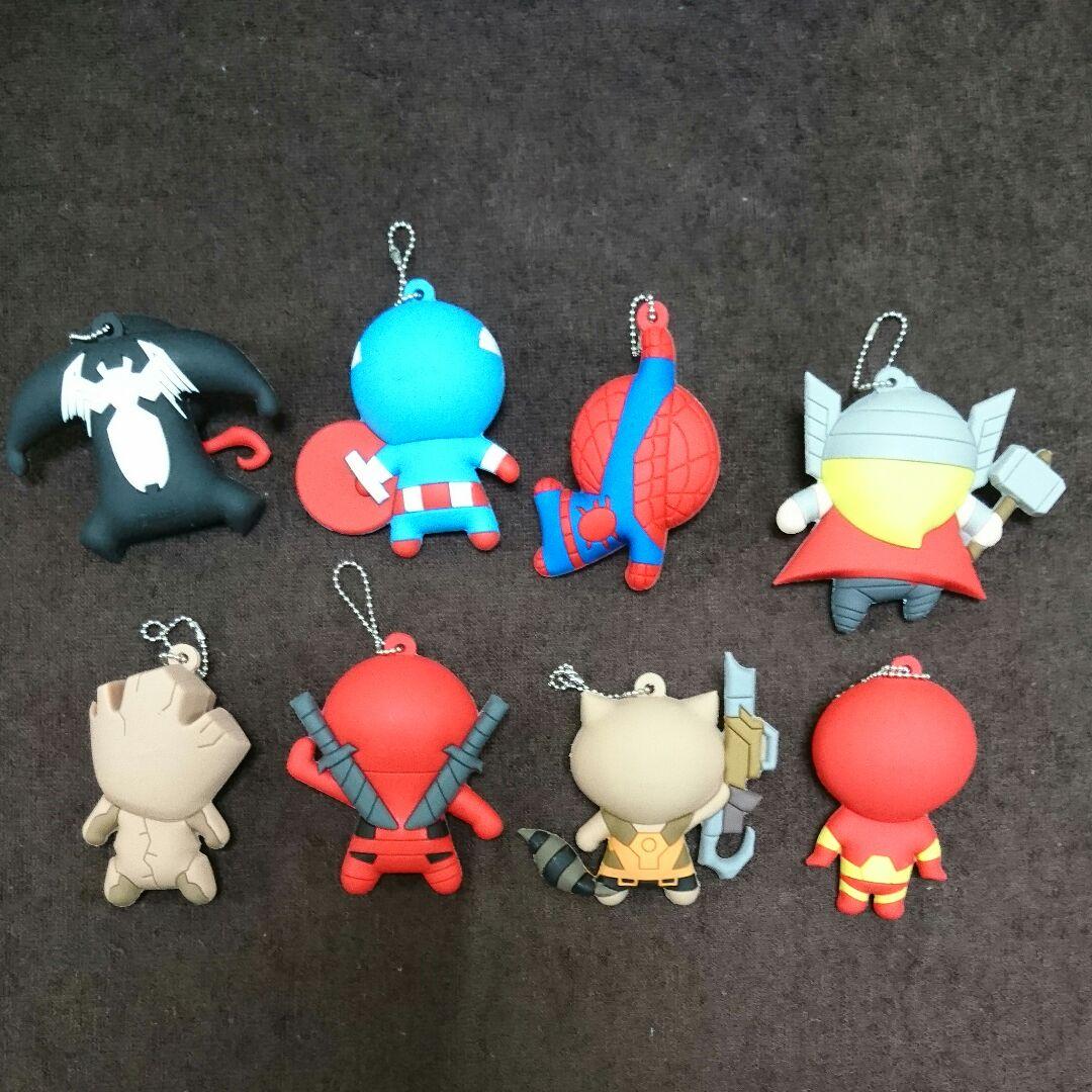 MARVEL マーベル キャラクター ラバー キーチェーン キーホルダー セット