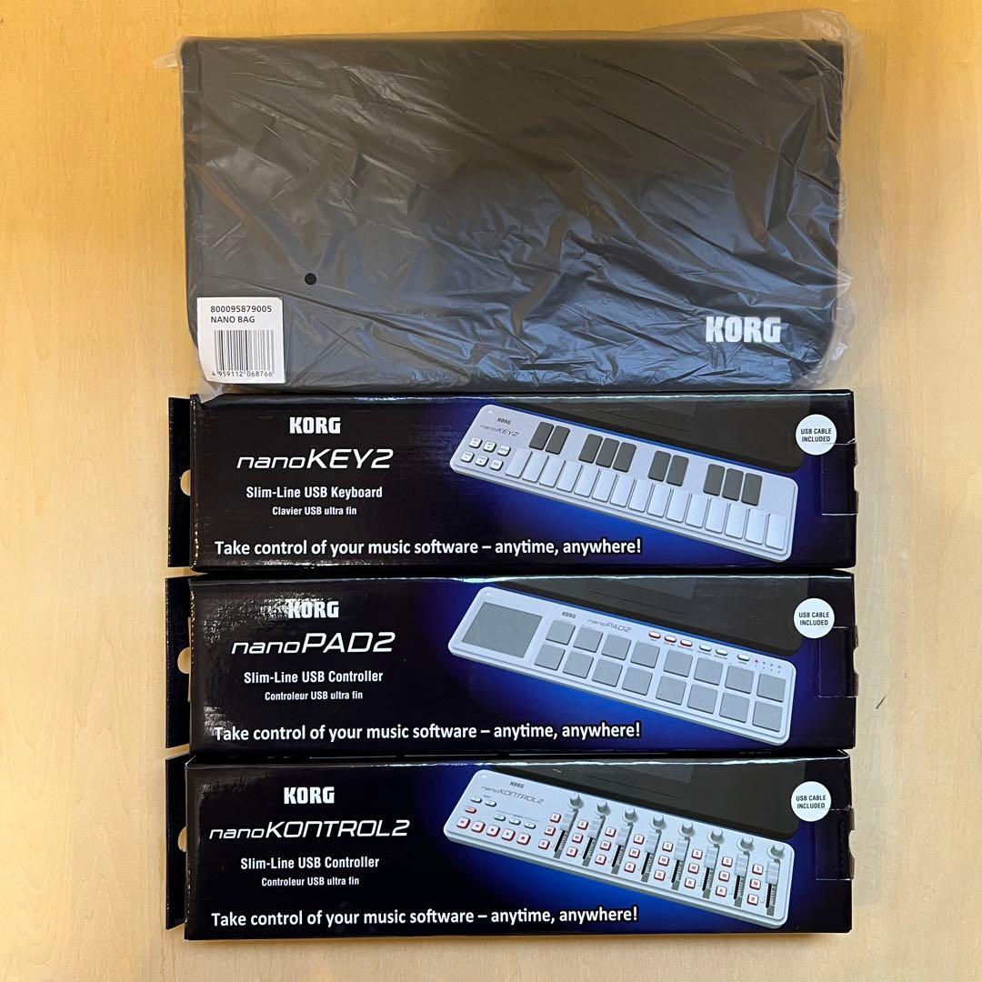 KORG nanoKEY2,PAD2,KONTROL2,専用ケースのセット