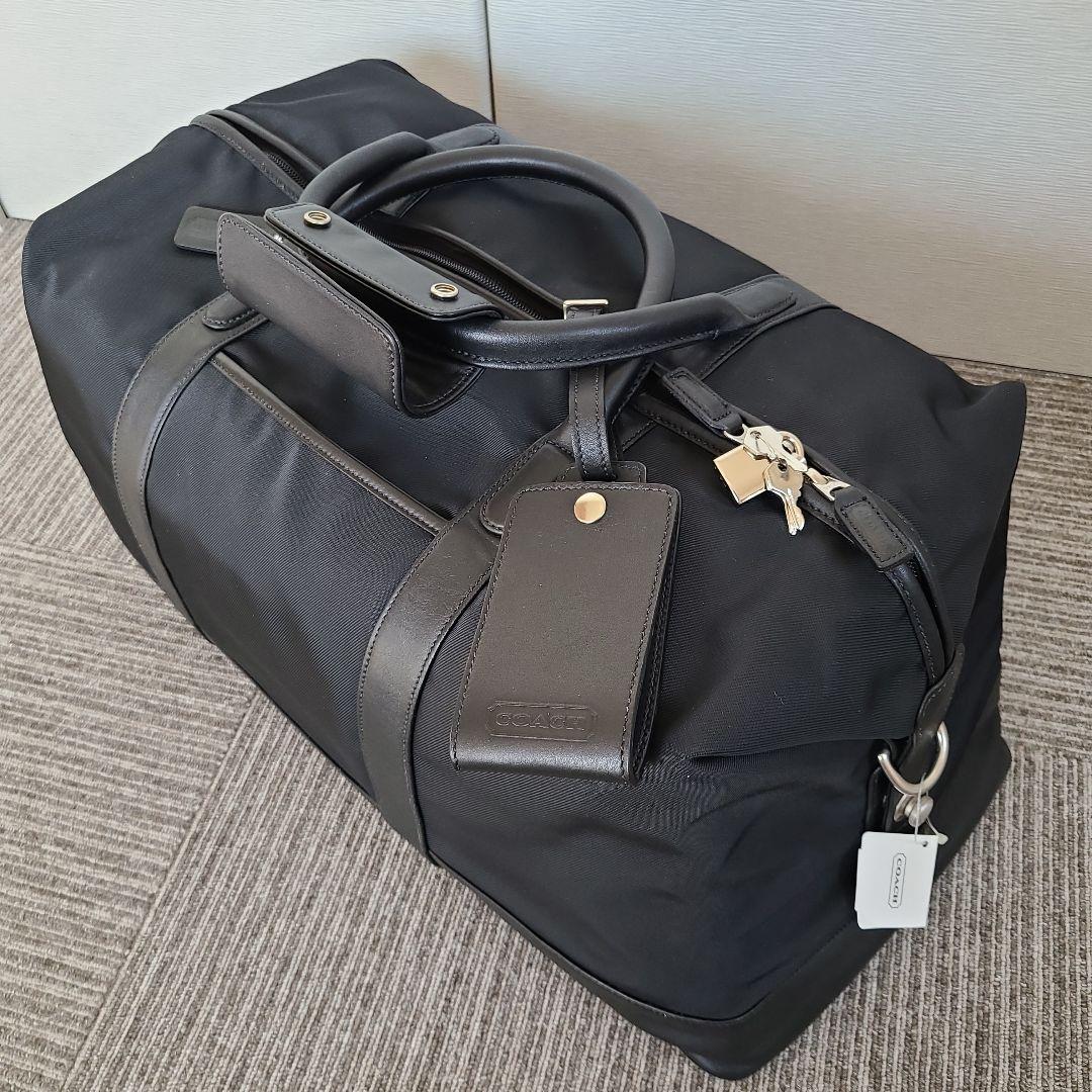 新品　COACH コーチ ボストンバッグ 5497 レザー ナイロン 斜め掛け