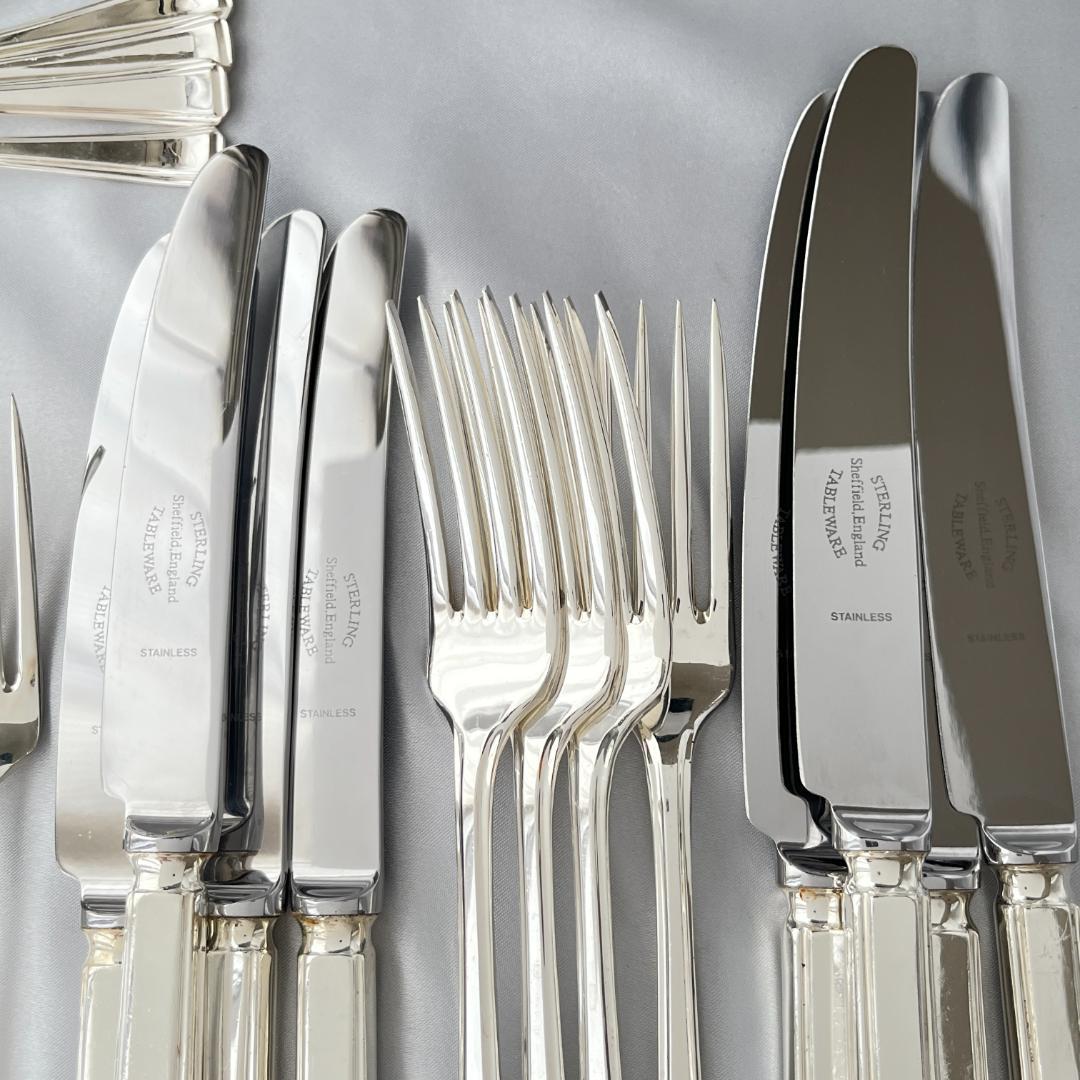 【英国】 アールデコ ディナーセット 4名用30本組 A1プレート