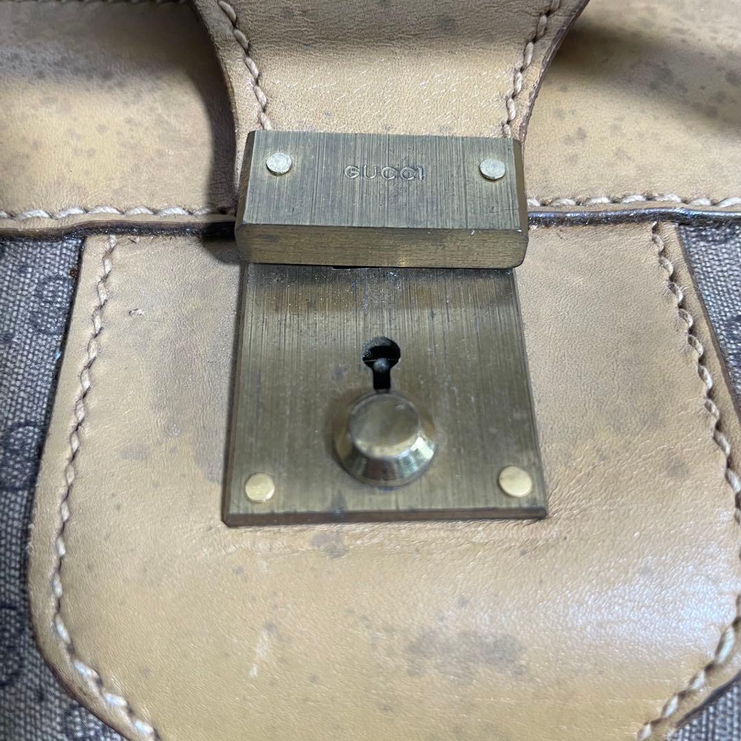 【美品 】GUCCI グッチ トラベルバッグ マイクロGG柄 オールドグッチ