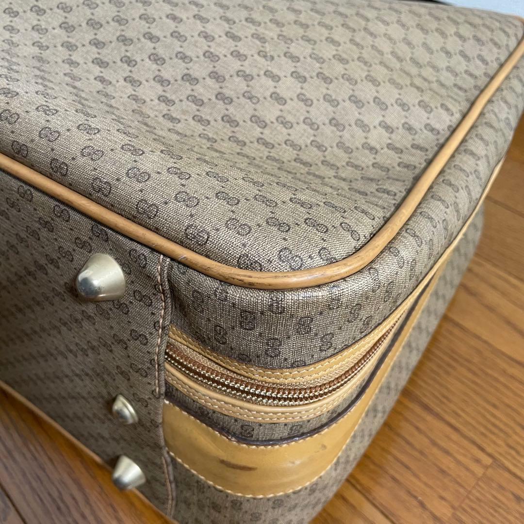 【美品 】GUCCI グッチ トラベルバッグ マイクロGG柄 オールドグッチ