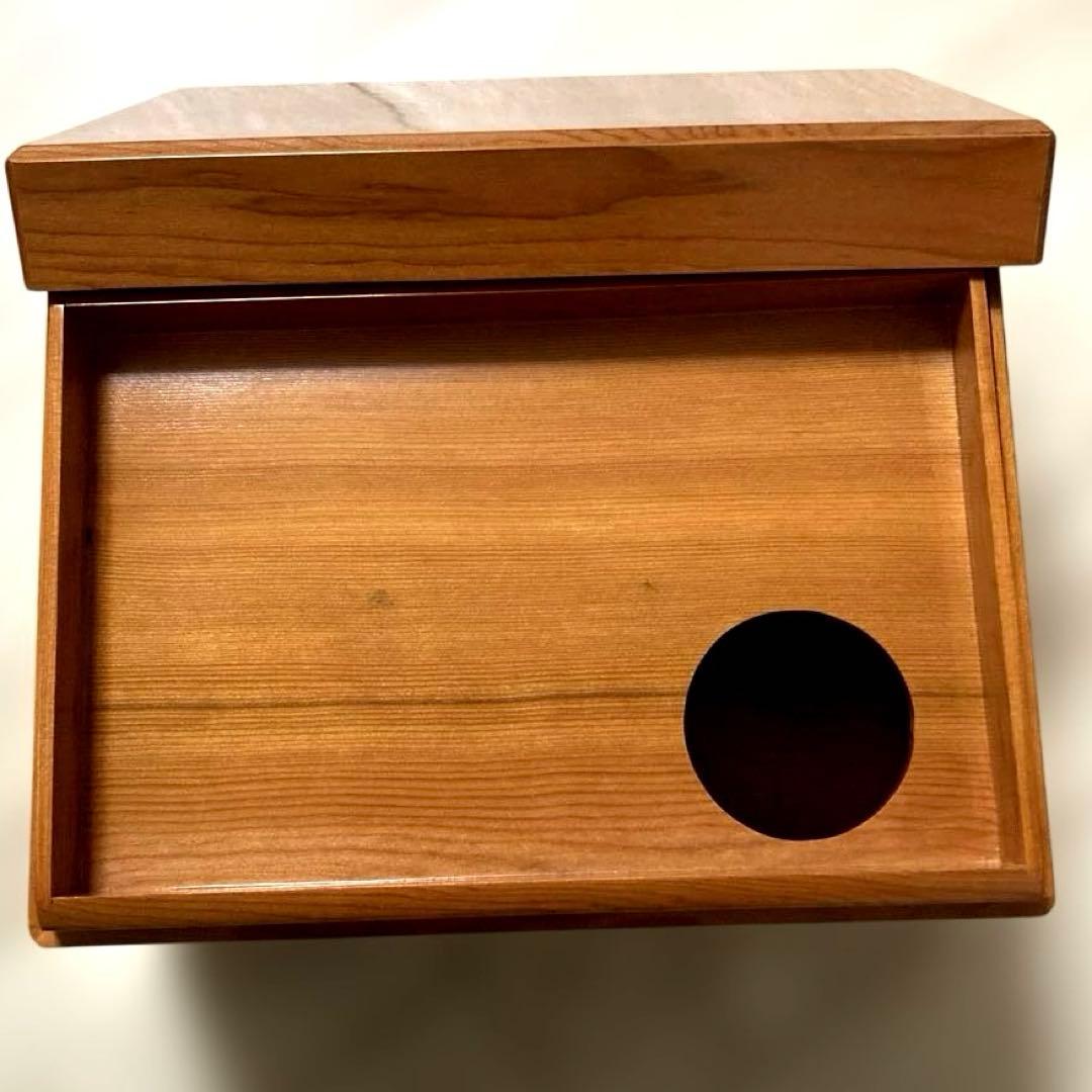 美品✨利休 茶箱✨美しい木目　艶あり　面無し　外箱有り。