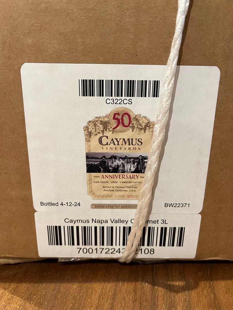 ‘22 CaymusVineyards Cabernet Sauvignon3L