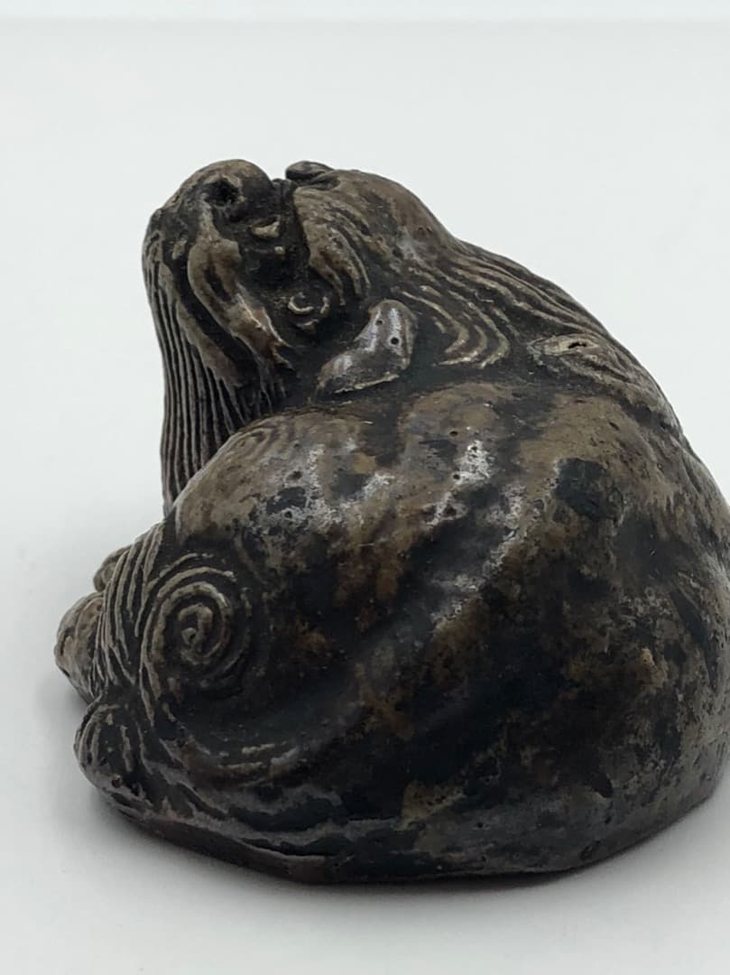 備前 獅子型 水滴 書道具 文房四宝