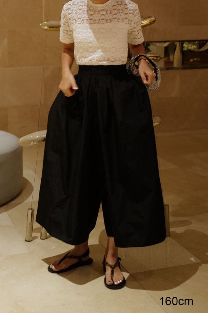 マチャット machatt メモリーキュロットパンツ（ブラック）