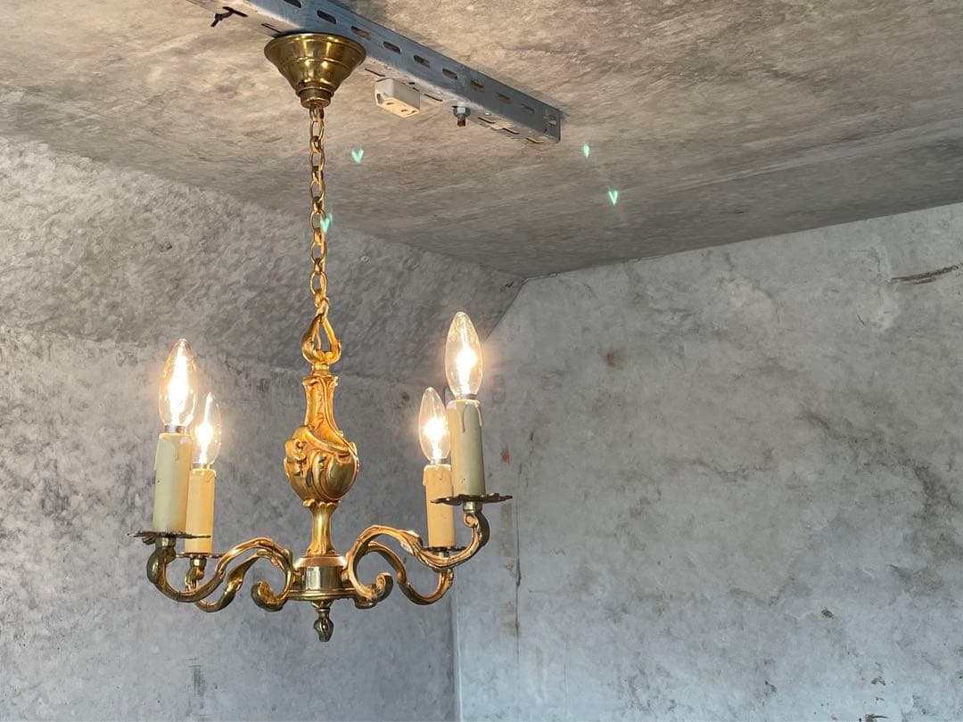 4-1. フランス アンティーク シャンデリア 4灯 キャンドル ライト