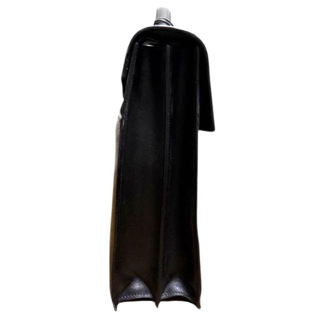 K*9様 伊製 至高DUNHILL 美品ダンヒルレザー ビジネスバッグ 黒 クロ