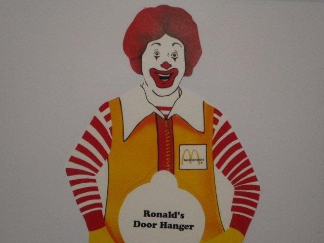 90’S★ロナルド・マクドナルド★壁掛け★ピエロ★サーカス★ビンテージ★ポスター