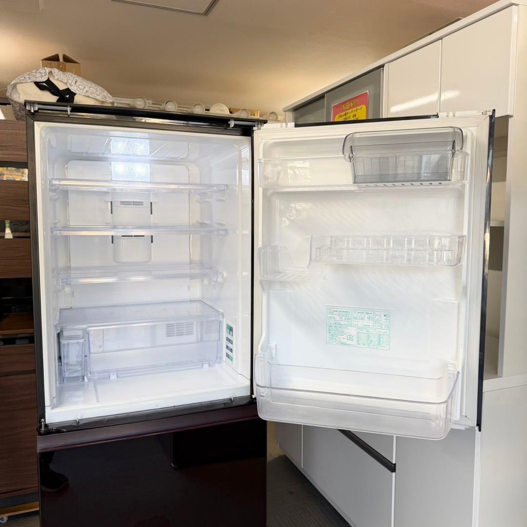 【美品‼️】シャープ 2018年製 356L冷蔵庫 プラズマクラスターどっちもドア