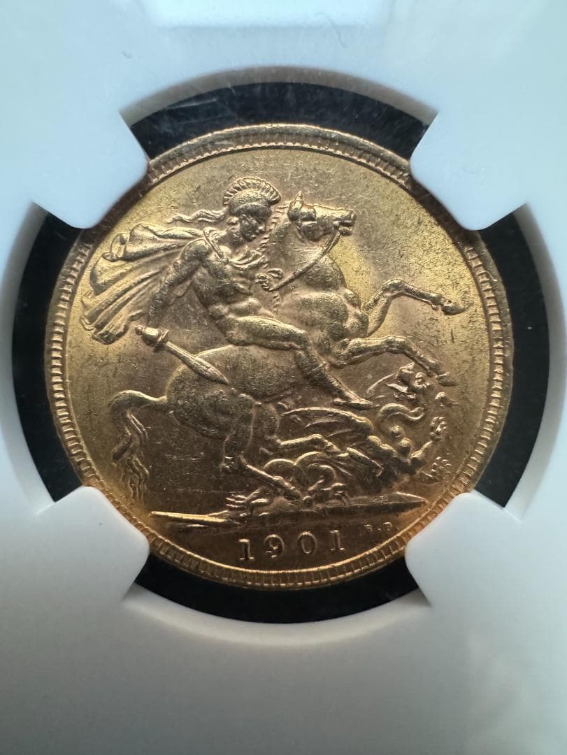 鑑定枚数1枚 NGC MS61 1901年 ヴィクトリア金貨 金貨 イギリス