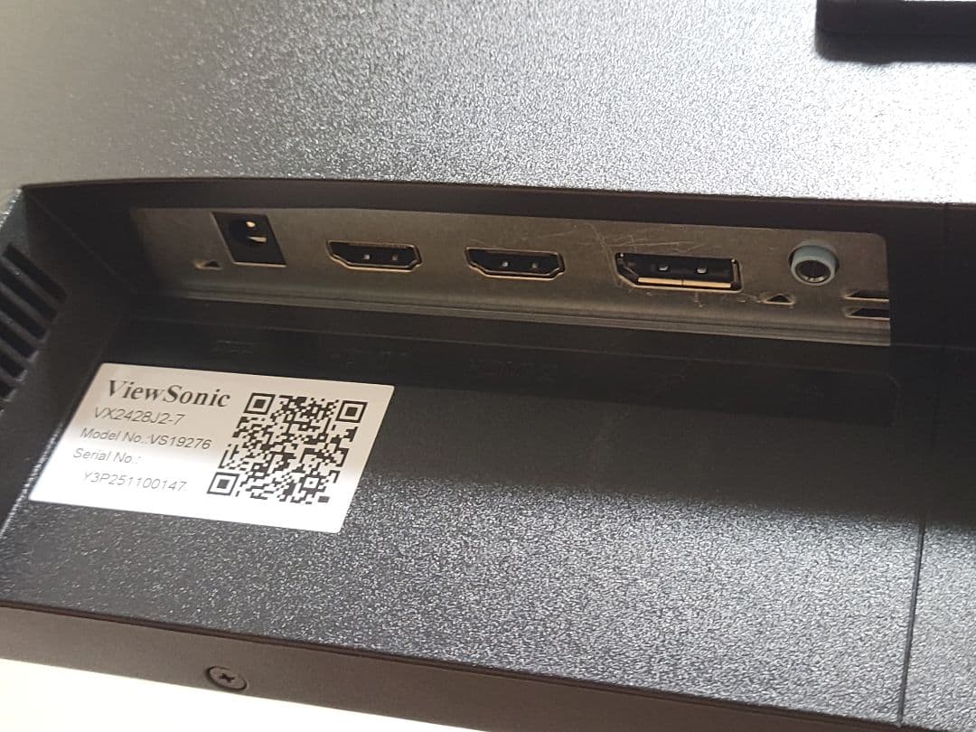 ViewSonic 240HzゲーミングモニターVX2428J2-7　25年製