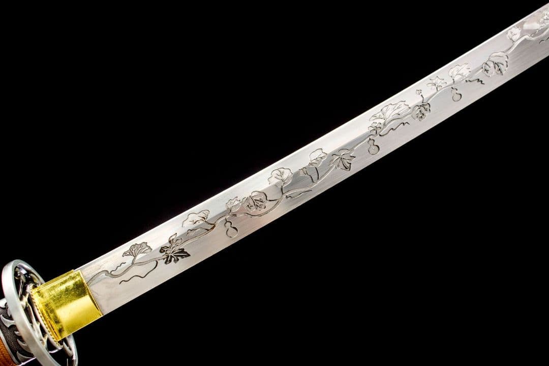 1057-武具 刀装具 日本刀　模造刀 居合刀 武士道 武蔵 鑑賞用 手鍛造打