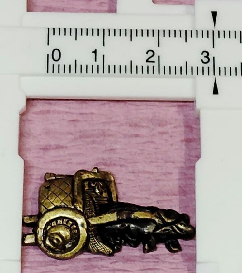 刀装具 目貫 金色絵 牛車図 時代物