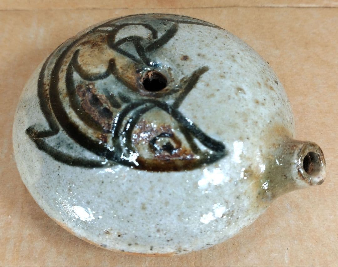 miiko ginta【本物保証】金城次郎 壷屋焼 水滴 共箱 栞 壺屋焼