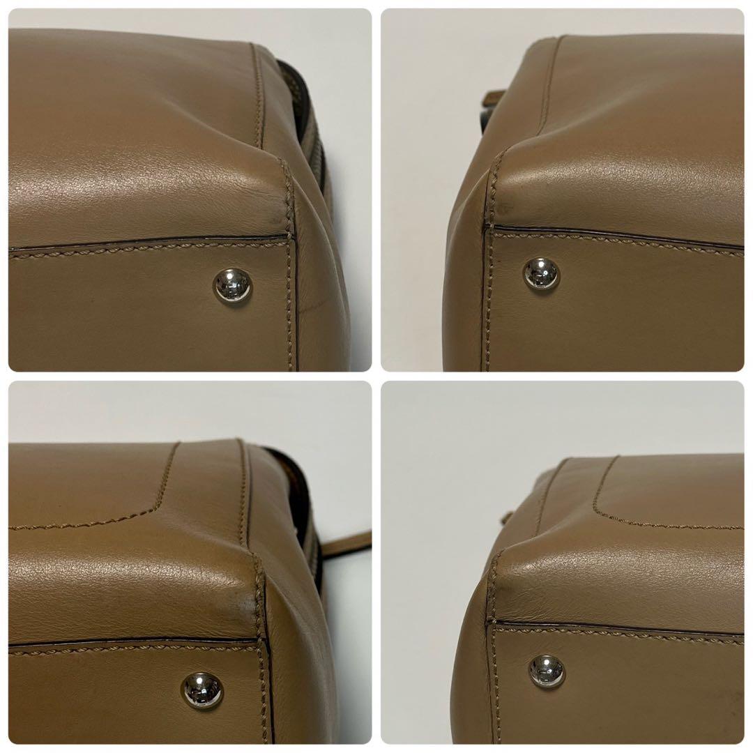 p83【極美品】フェンディ　ドットコムレザー　2wayショルダーバッグ ポーチ.