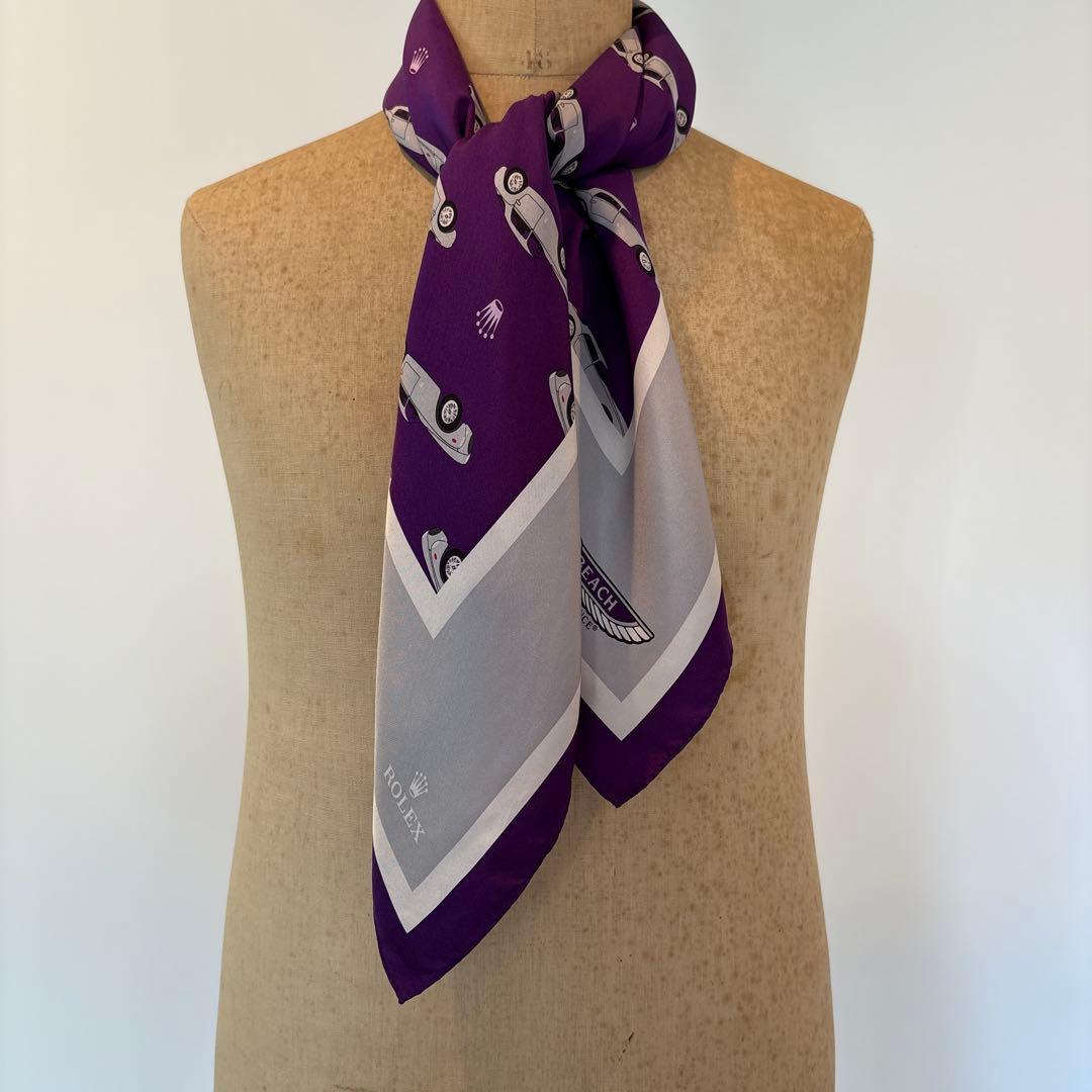 ROLEX×PEBBLE BEACH シルクスカーフ