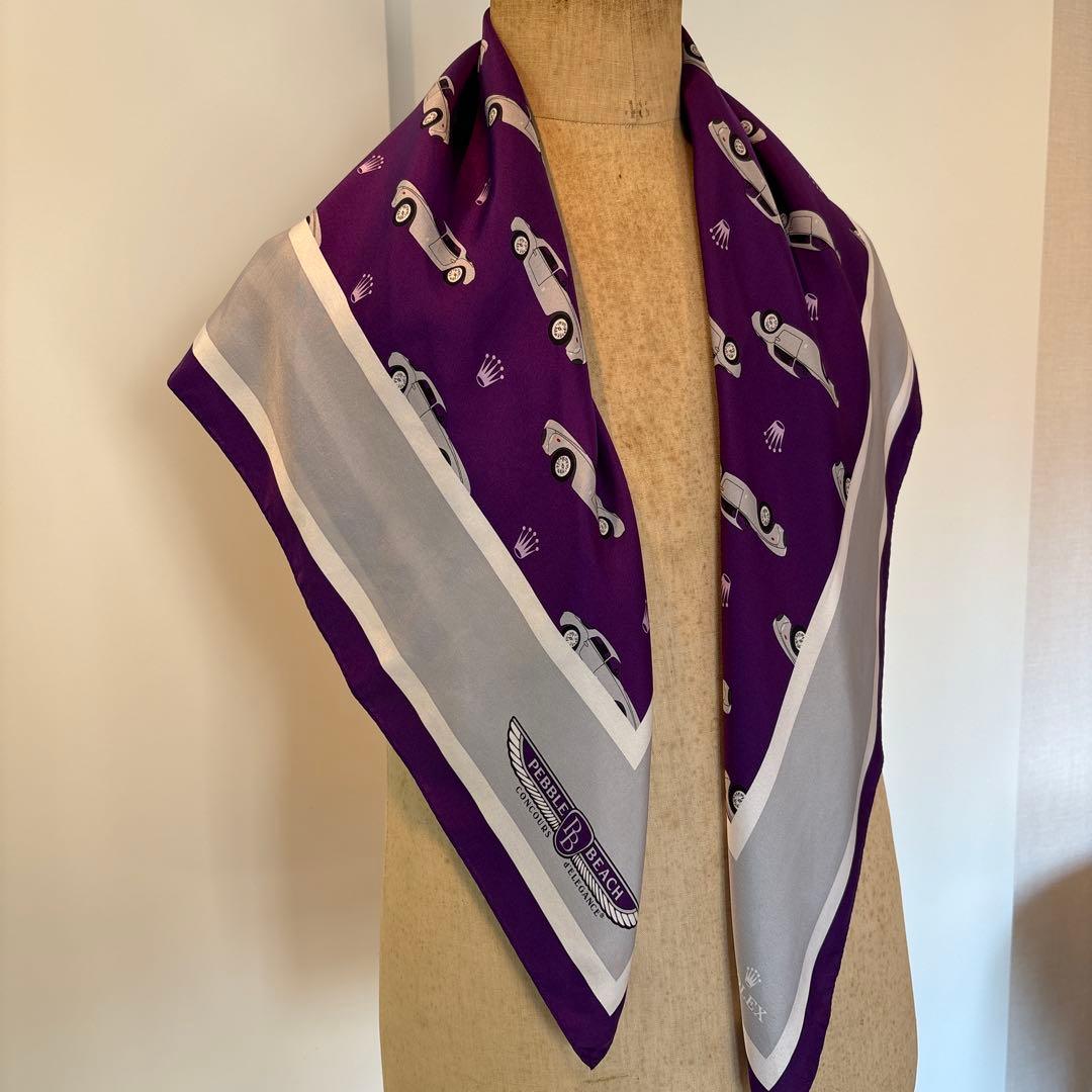 ROLEX×PEBBLE BEACH シルクスカーフ