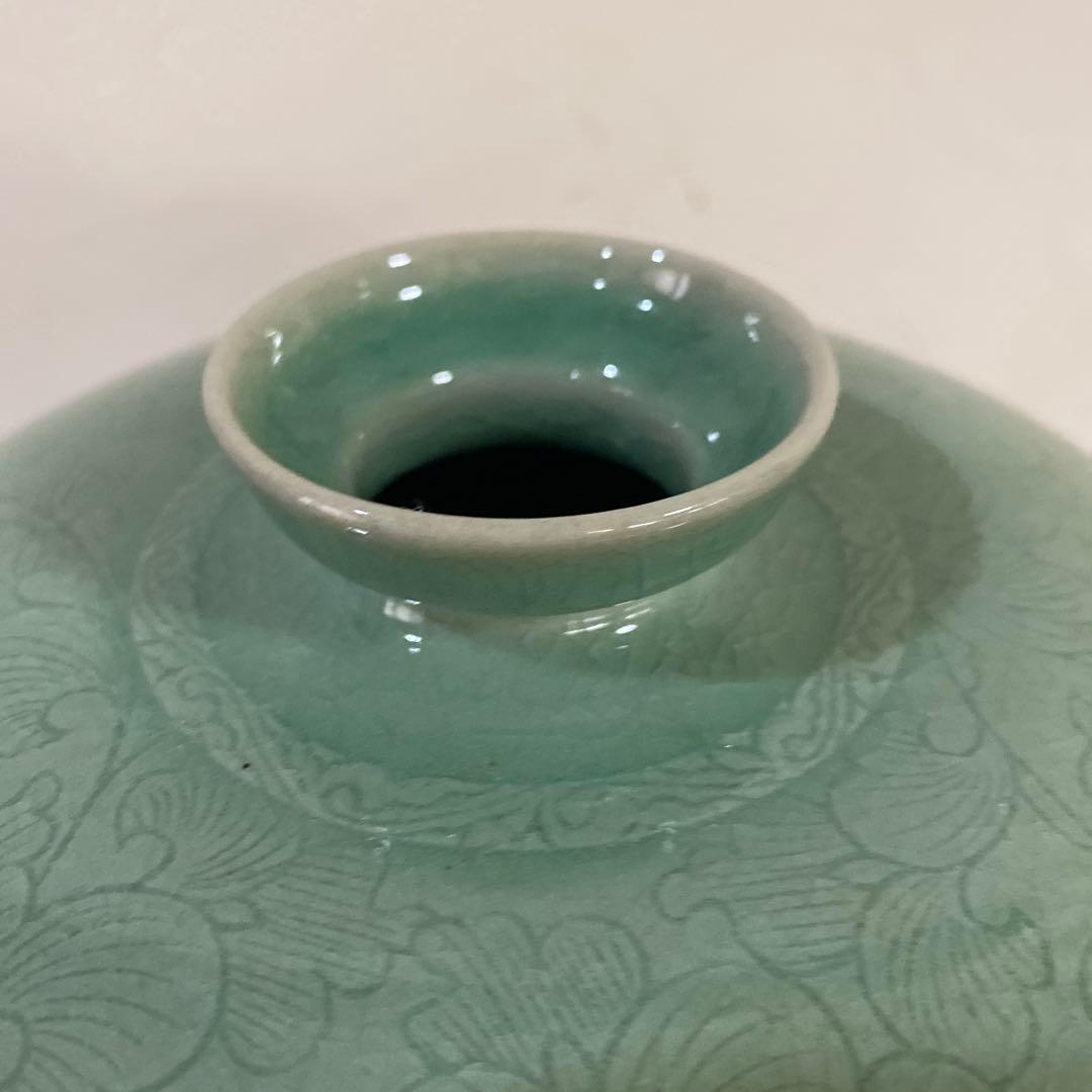 李朝　韓国　青磁　壺　瓶