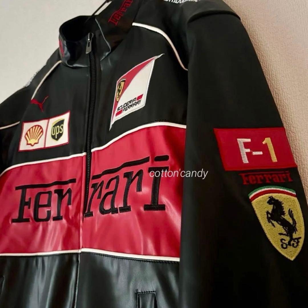 【大セール・残り1点】Ferrari ヴィンテージレザージャケット L