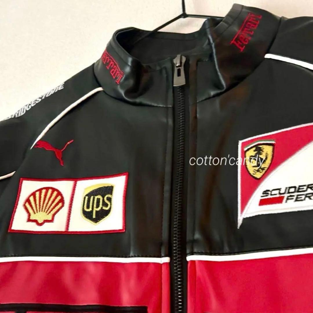 【大セール・残り1点】Ferrari ヴィンテージレザージャケット L