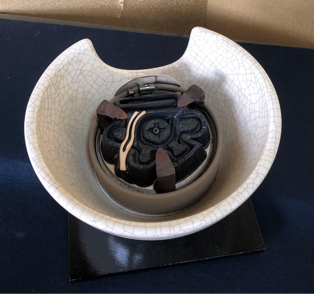 《R》茶道具 野々田式 風炉型電熱器 白さつまB 元箱　260114き3