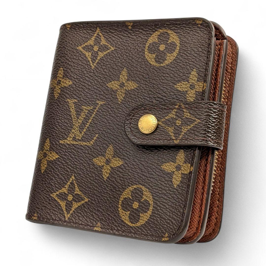 良品 ルイヴィトン モノグラム コンパクトジップ コンパクト財布 946